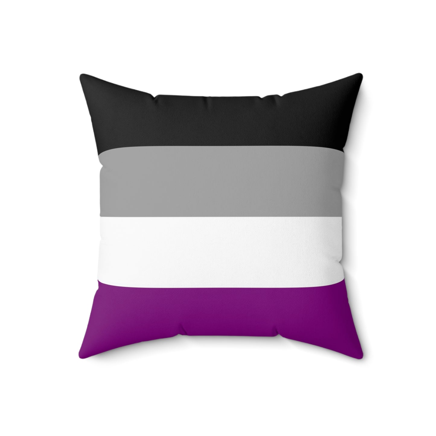 Asexual Pride Flag | Throw Pillow | Black Grey White Purple