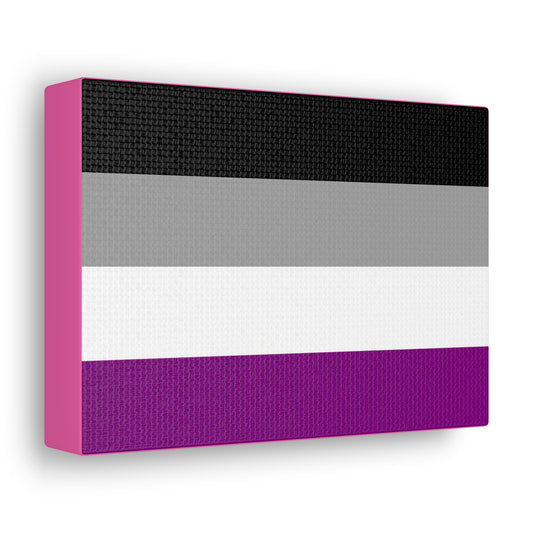 Asexual Pride Flag | Canvas Print | Hot Pink Sides