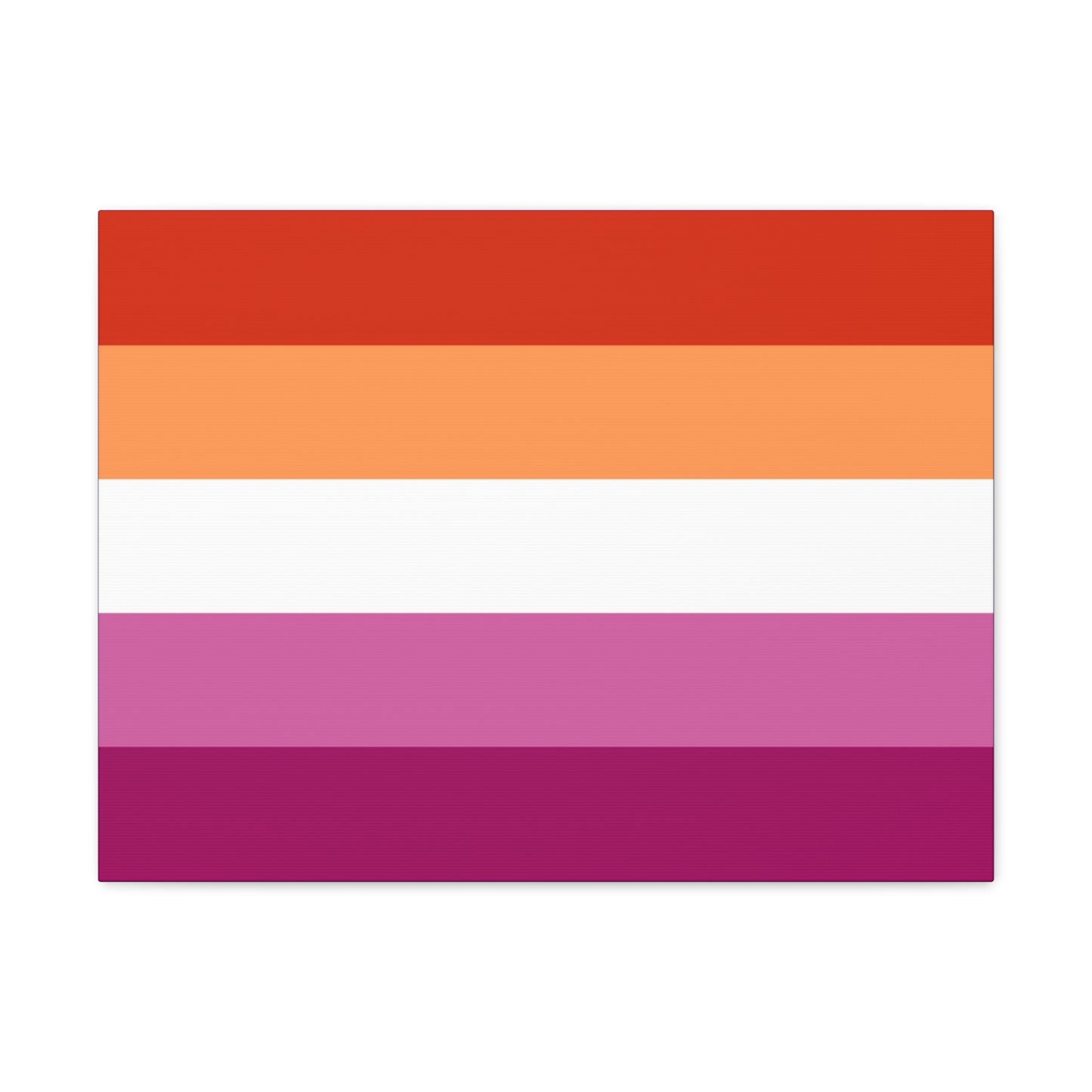 Lesbian Pride Flag 5 Stripes | Canvas Print | Lavender Sides