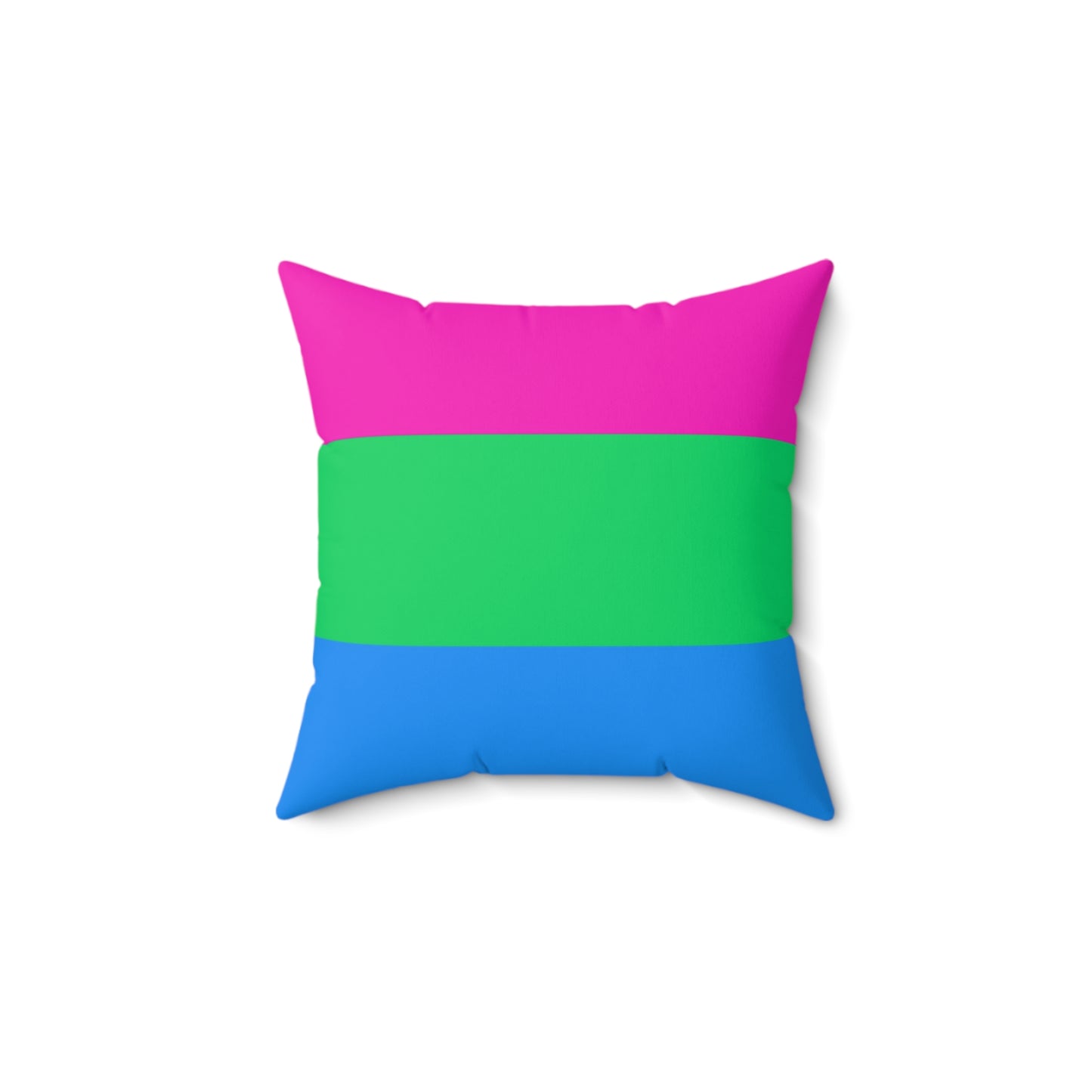 Polysexual Pride Flag | Throw Pillow | Pink Green Blue