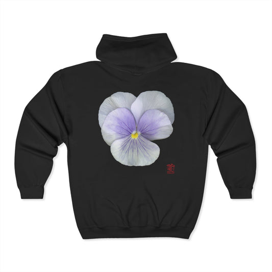 Pansy Viola Flower Lavender | Unisex Heavy Blend™ Full Zip Hooded Sweatshirt