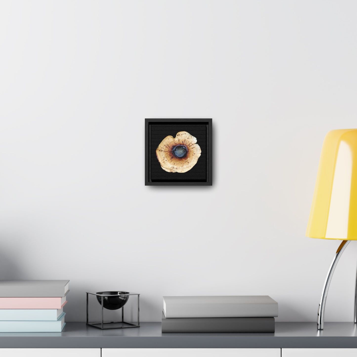 Honey Fungus, Armillaria | Framed Canvas | Black Background