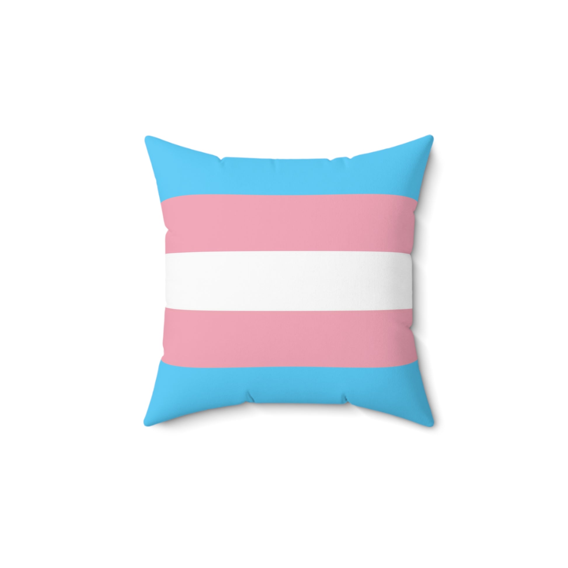 Throw Pillow | Transgender Pride Flag | Blue Pink White | 14x14