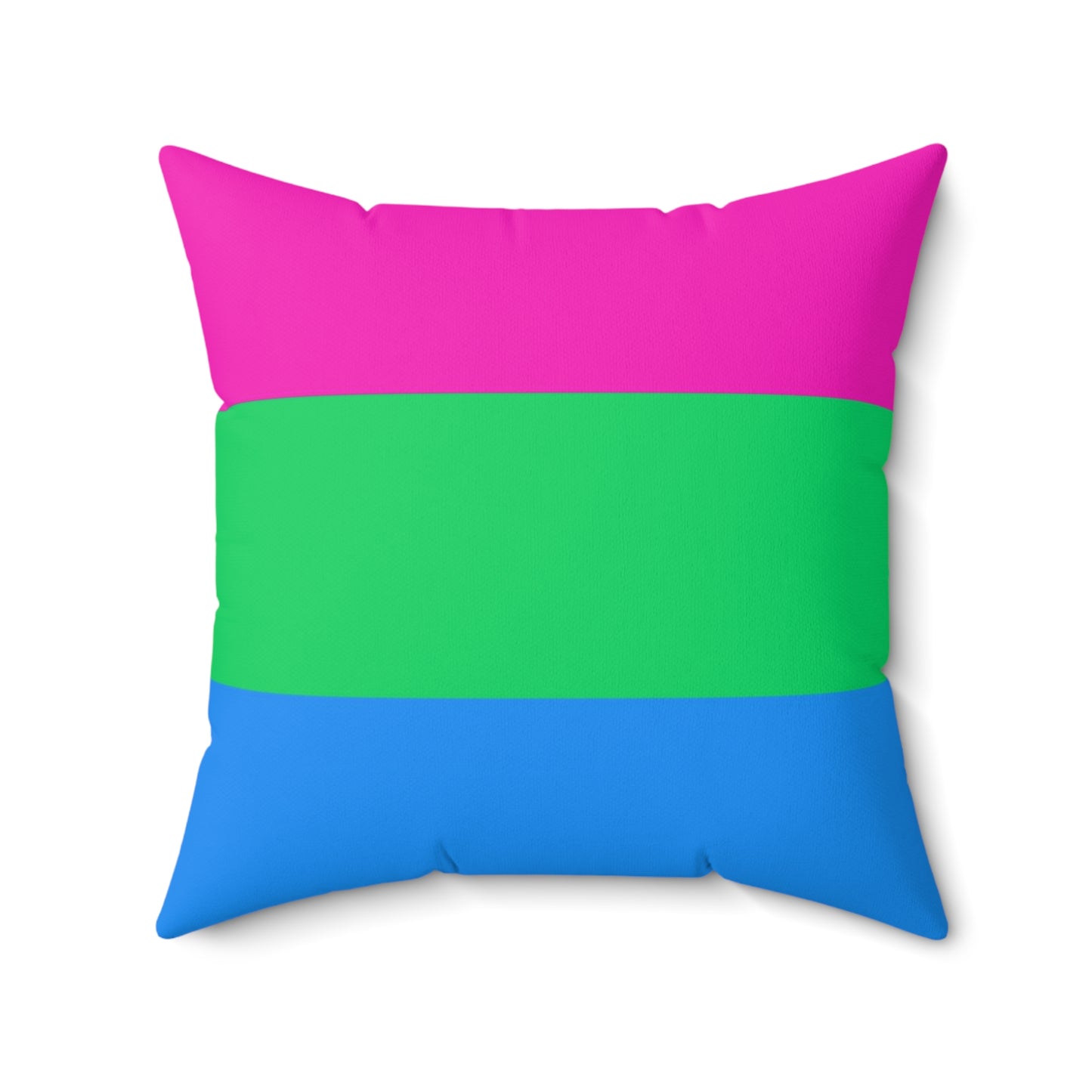 Polysexual Pride Flag | Throw Pillow | Pink Green Blue