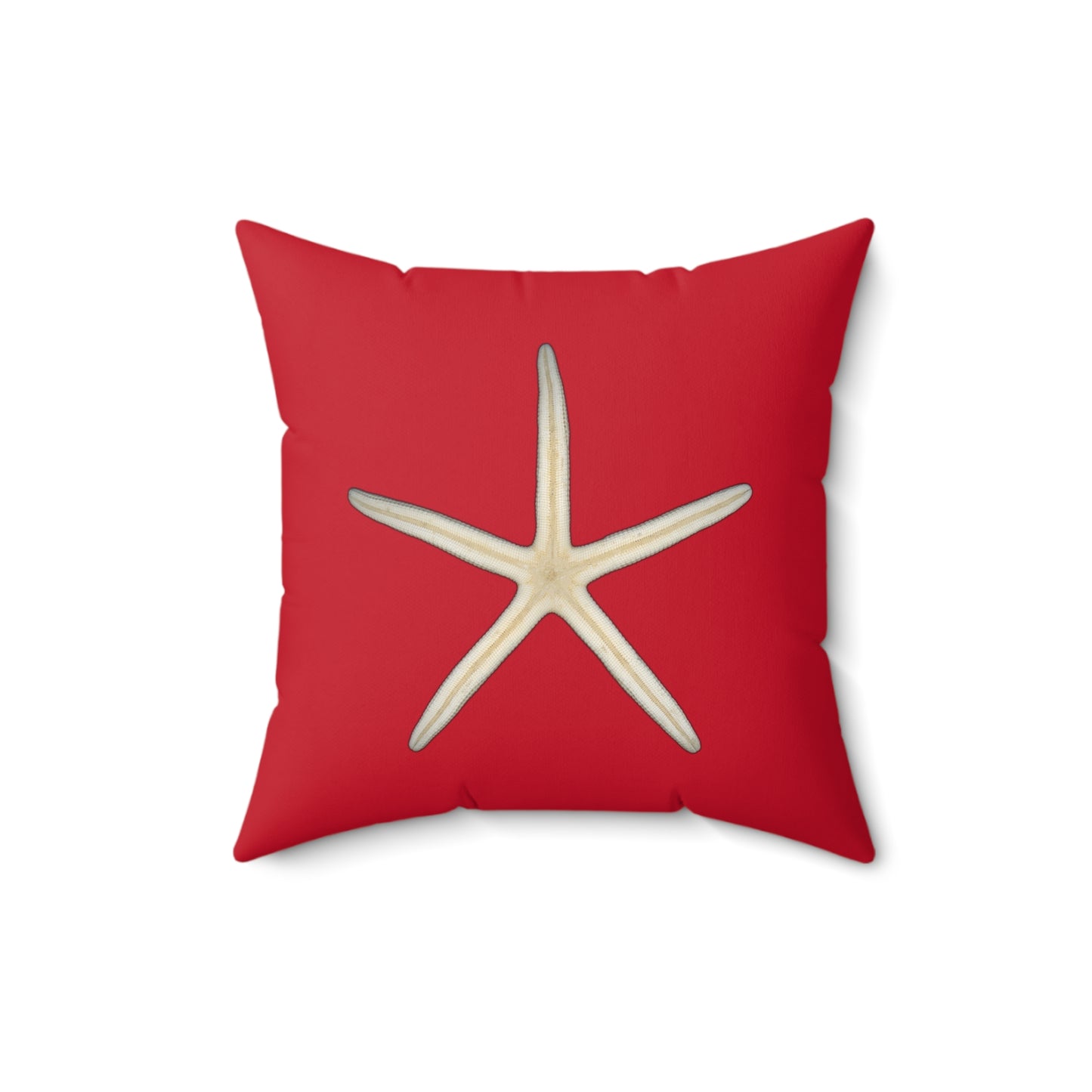 Finger Starfish Shell | Throw Pillow | Red