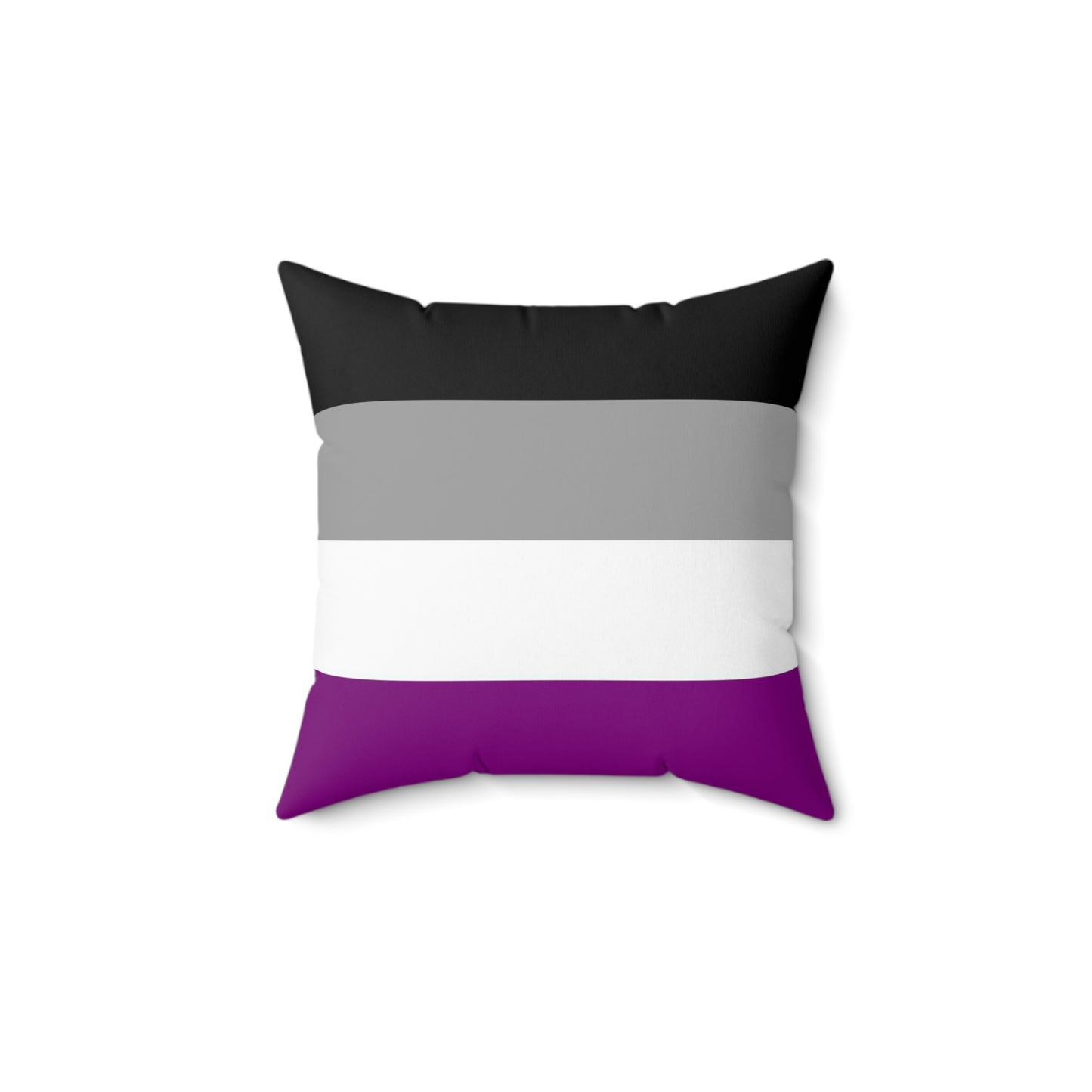 Asexual Pride Flag | Throw Pillow | Black Grey White Purple