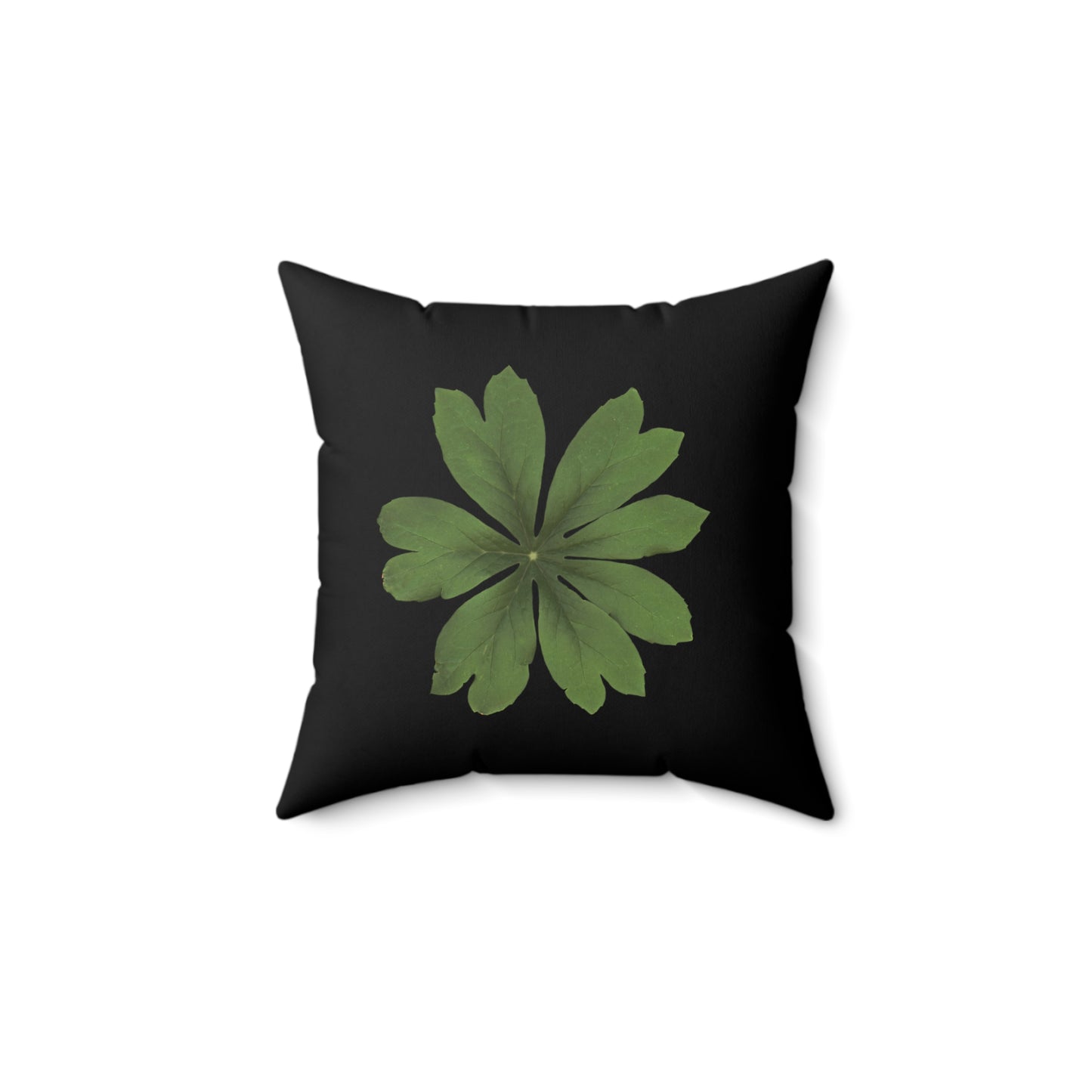 Mayapple, Podophyllum | Throw Pillow | Black