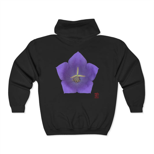 Balloon Flower Blue | Unisex Heavy Blend™ Full Zip Hooded Sweatshirt