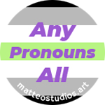All Any Pronouns | Pinback Button | 1in