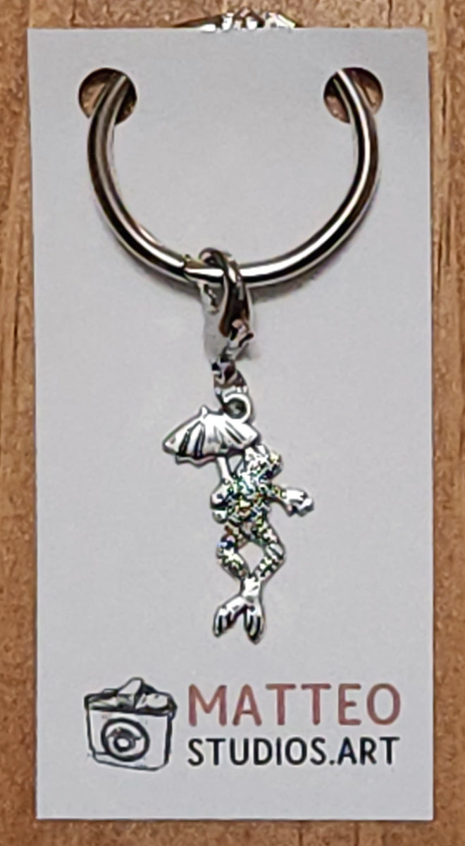 Frogs Silver Wine Glass Charm | Zipper Pull | Stitch Marker