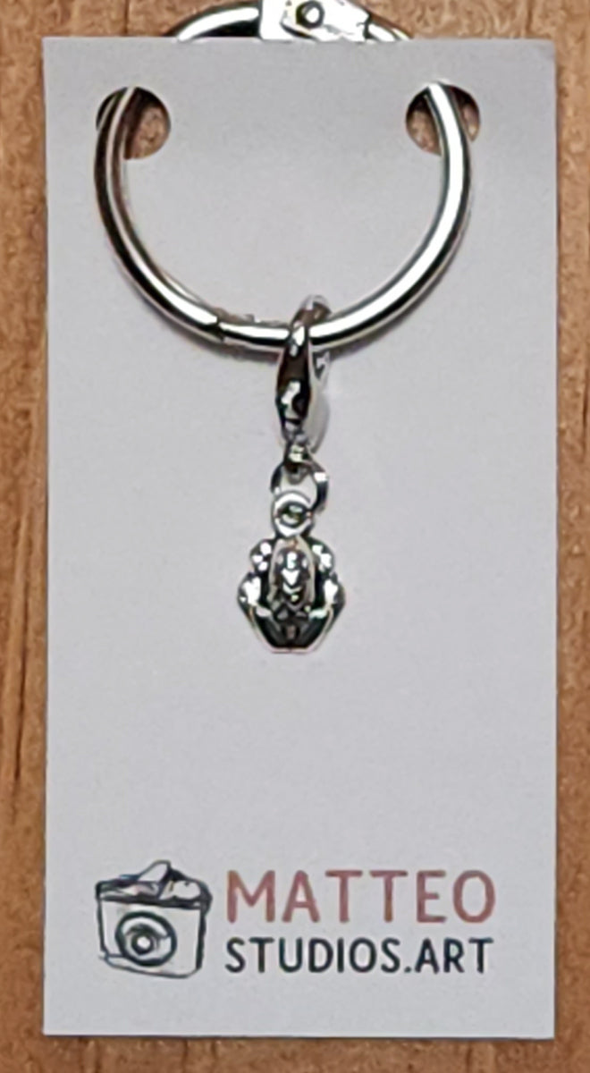 Frogs Silver Wine Glass Charm | Zipper Pull | Stitch Marker