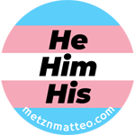 He/Him/His Pronoun | Pinback Button | 1in