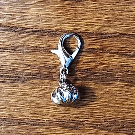 Pumpkin Silver Wine Glass Charm | Zipper Pull | Stitch Marker
