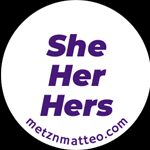 She/Her/Hers Pronoun | Pinback Button | 1in