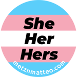 She/Her/Hers Pronoun | Pinback Button | 1in