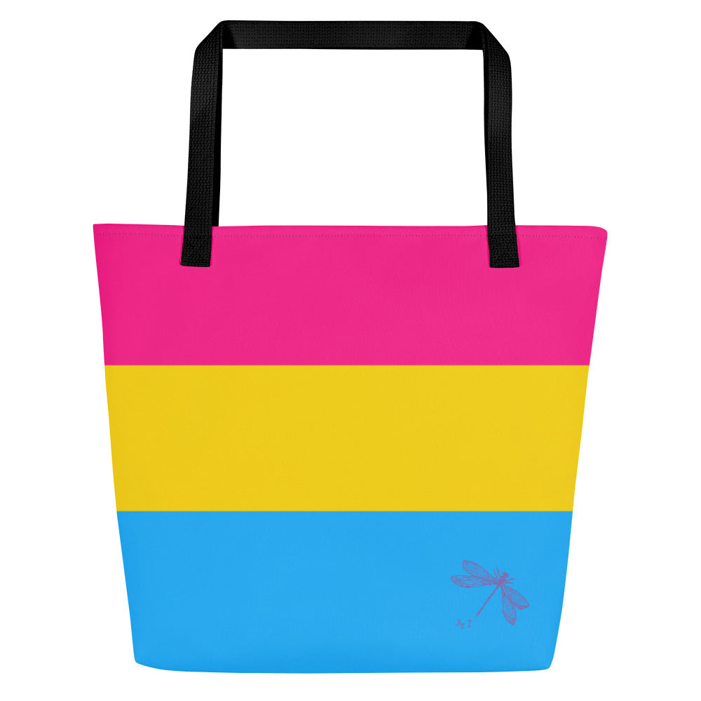 Pansexual Pride Flag | Tote Bag | Large | Blue Yellow Pink