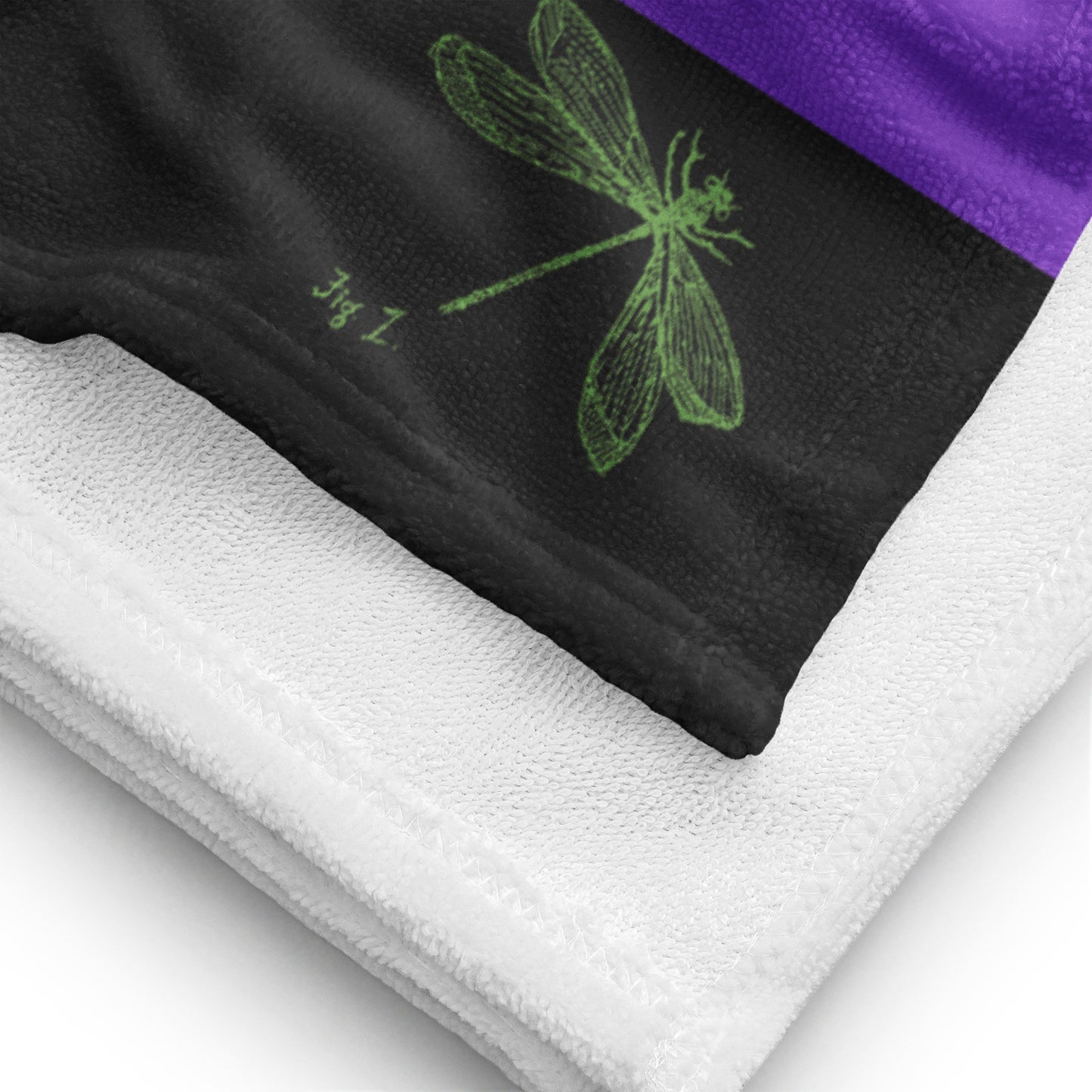 Nonbinary Pride Flag | Beach Towel | Yellow White Purple Black