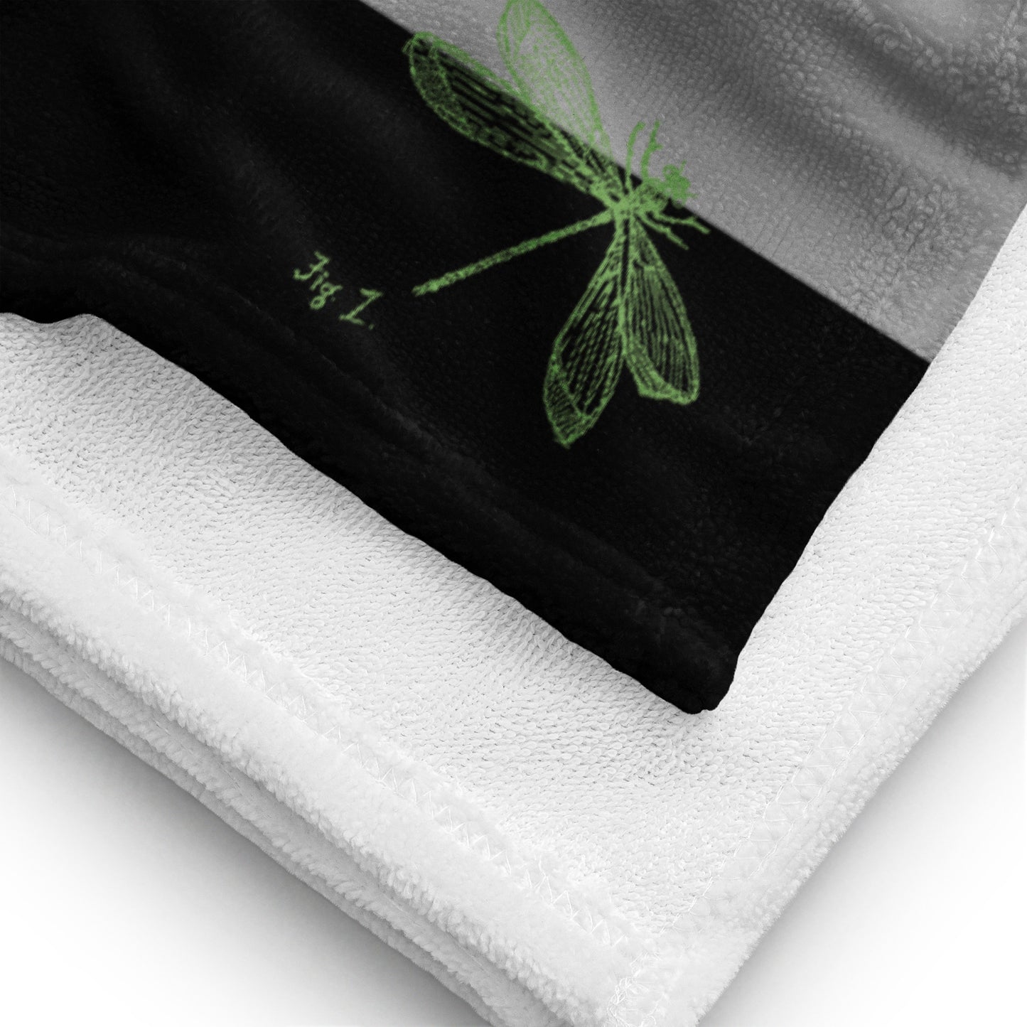 Aromantic Pride Flag | Beach Towel | Green White Grey Black