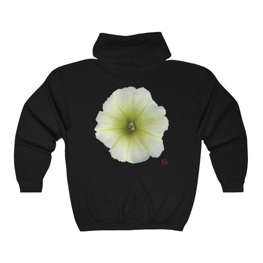 Petunia Flower Yellow-Green | Unisex Heavy Blend™ Full Zip Hooded Sweatshirt