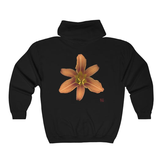 Orange Daylily Flower | Unisex Heavy Blend™ Full Zip Hooded Sweatshirt