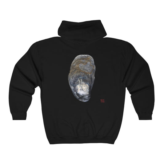 Oyster Shell Blue Right Exterior | Unisex Heavy Blend™ Full Zip Hooded Sweatshirt