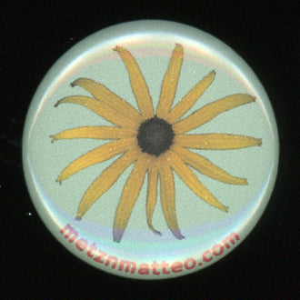 Black-eyed Susan Rudbeckia Flower | Pinback Button | 1in