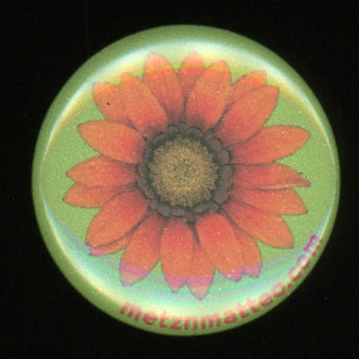 Gazania Flower | Pinback Button | 1in