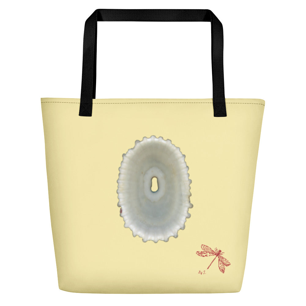 Keyhole Limpet Shell White | Tote Bag | Large | Sunshine