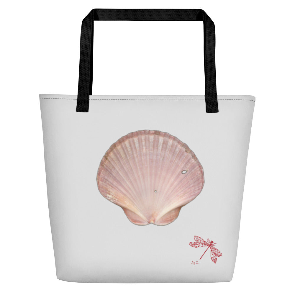 Scallop Shell Magenta | Tote Bag | Large | Silver