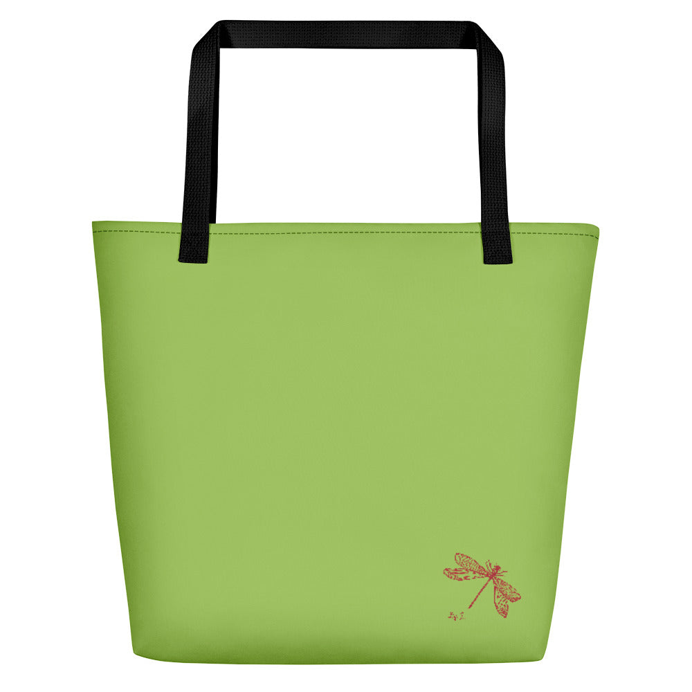 Gazania Flower Orange | Tote Bag | Large | Pistachio Green