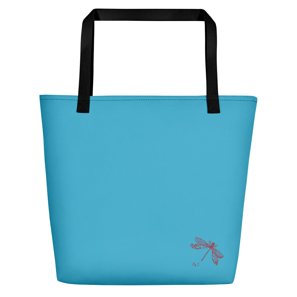 Shasta Daisy Flower White | Tote Bag | Large | Pool Blue