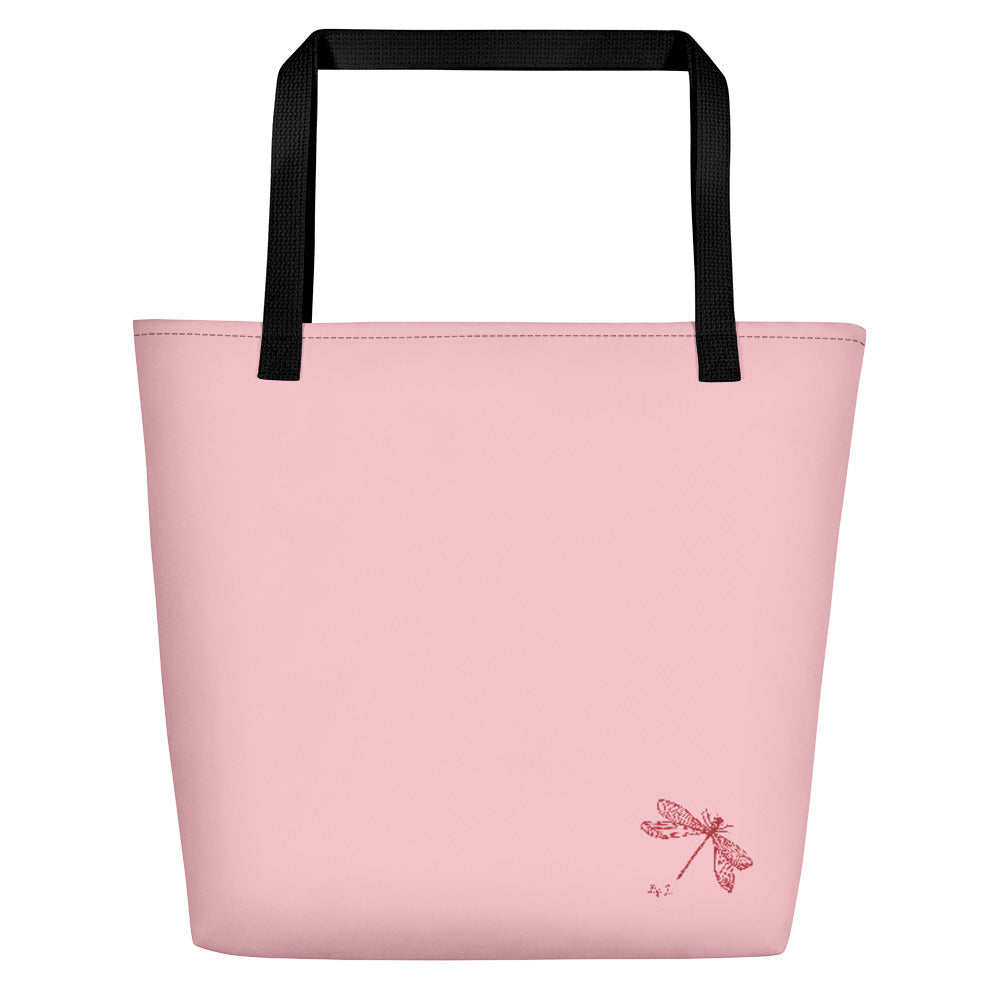 Balloon Flower Blue | Tote Bag | Large | Pink