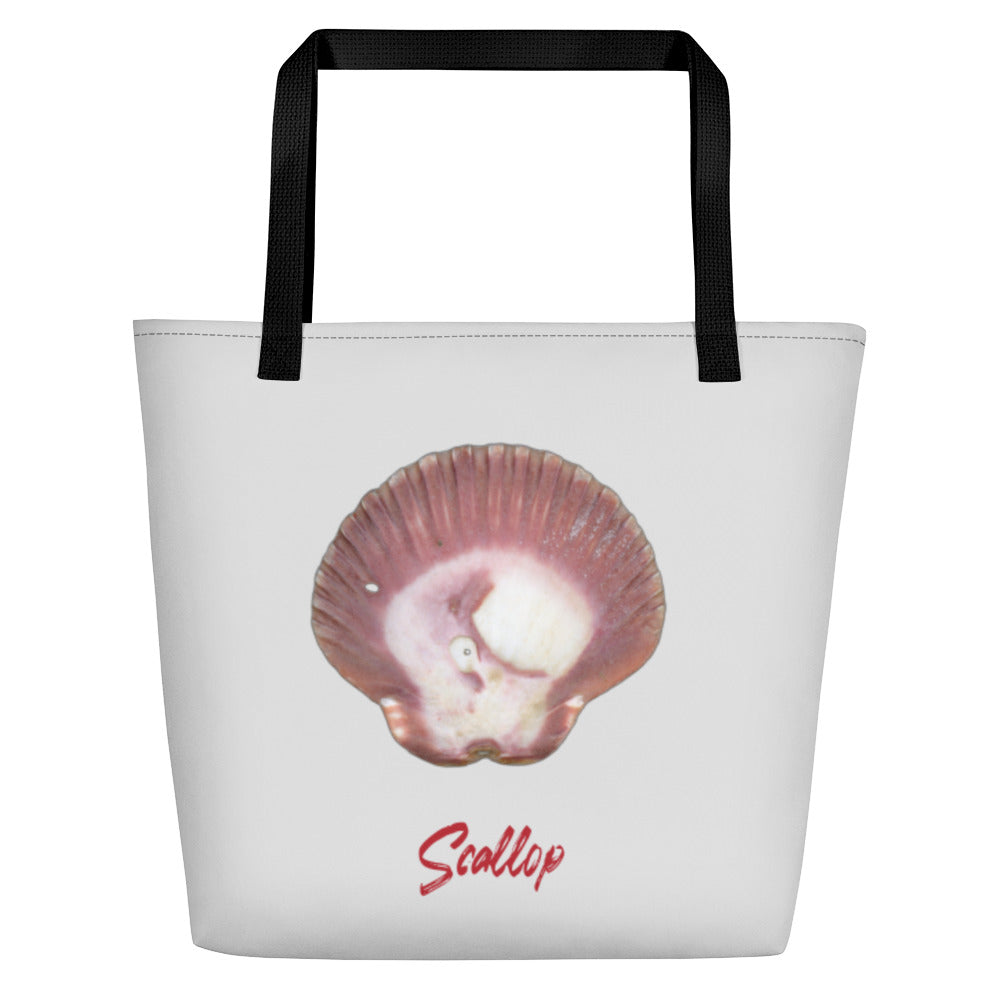 Scallop Shell Magenta | Tote Bag | Large | Silver