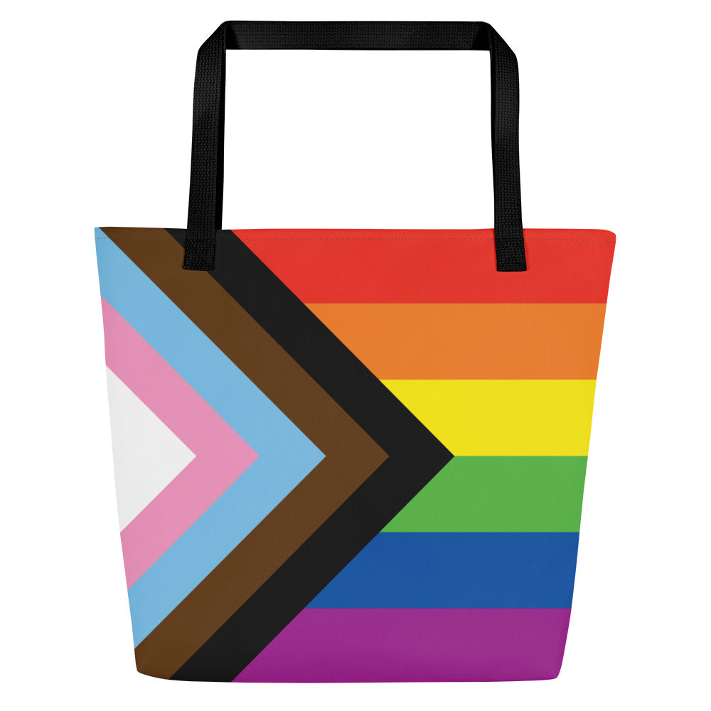 Progress Pride Flag | Tote Bag | Large | Rainbow