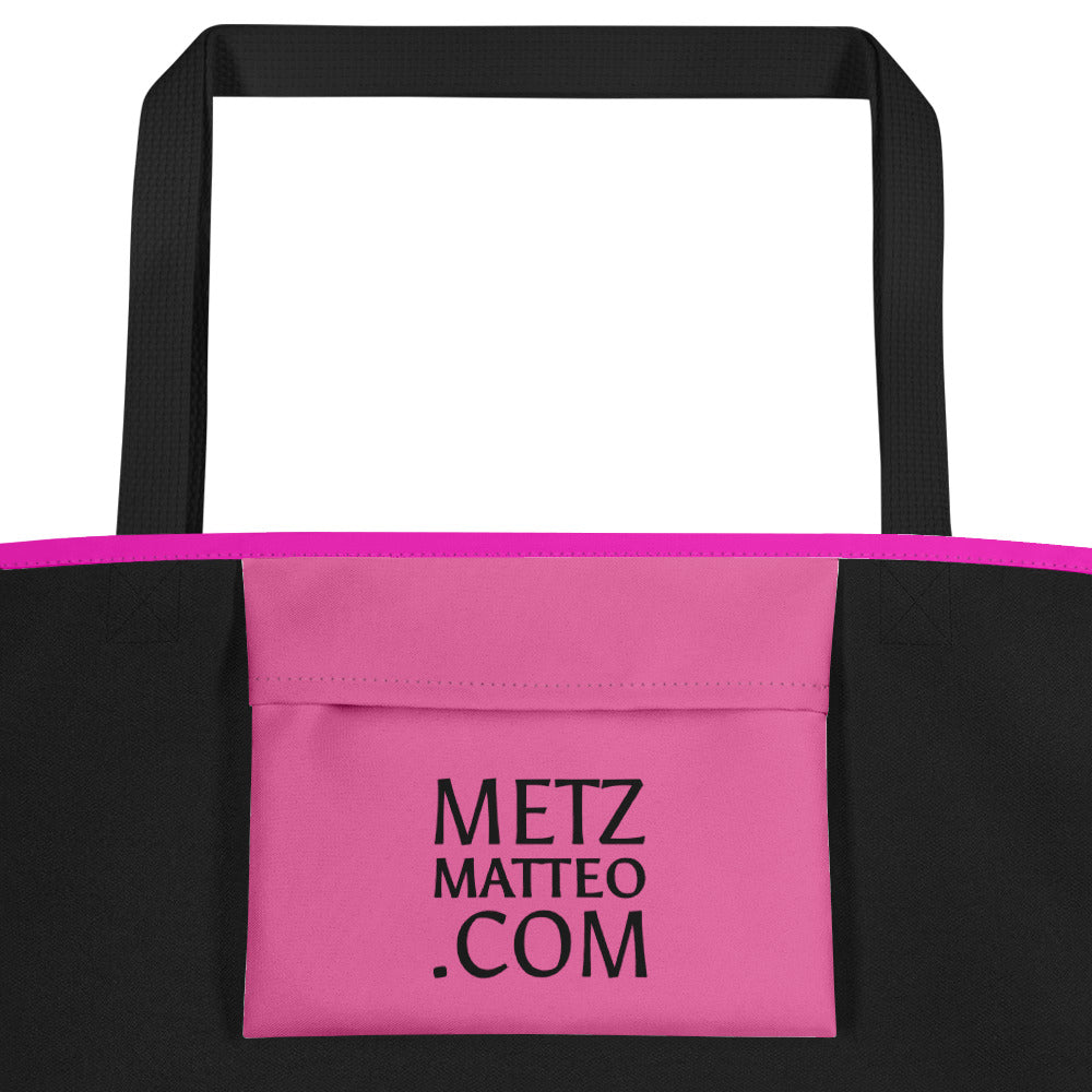 Polysexual Pride Flag | Tote Bag | Large | Pink Green Blue