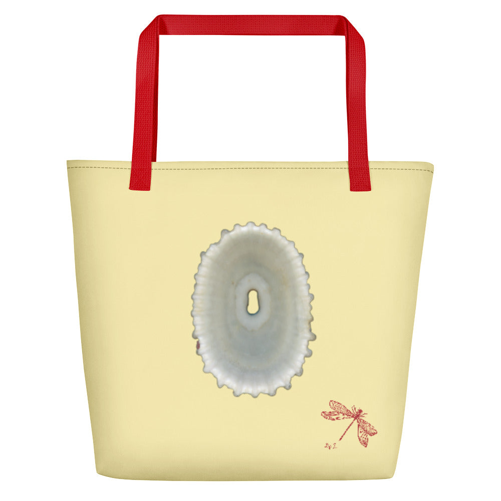 Keyhole Limpet Shell White | Tote Bag | Large | Sunshine