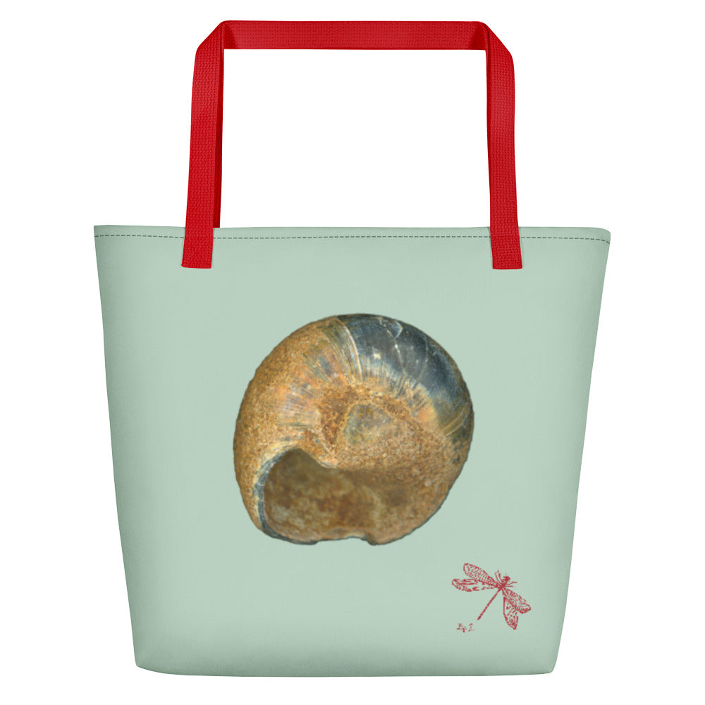 Moon Snail Shell Black & Rust | Tote Bag | Large | Sage