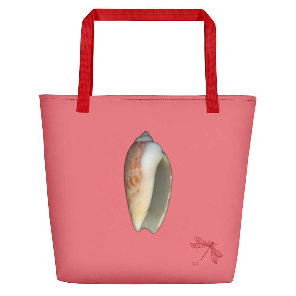 Olive Snail Shell Brown | Tote Bag | Large | Salmon