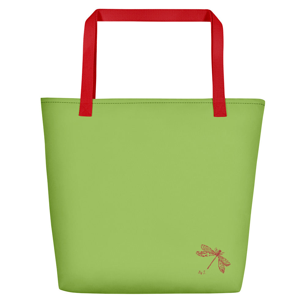 Gazania Flower Orange | Tote Bag | Large | Pistachio Green