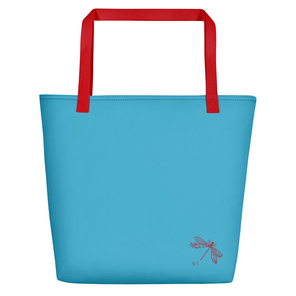 Shasta Daisy Flower White | Tote Bag | Large | Pool Blue