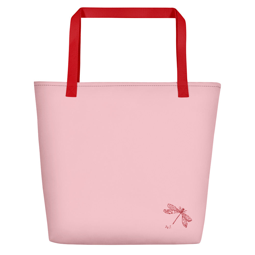 Balloon Flower Blue | Tote Bag | Large | Pink