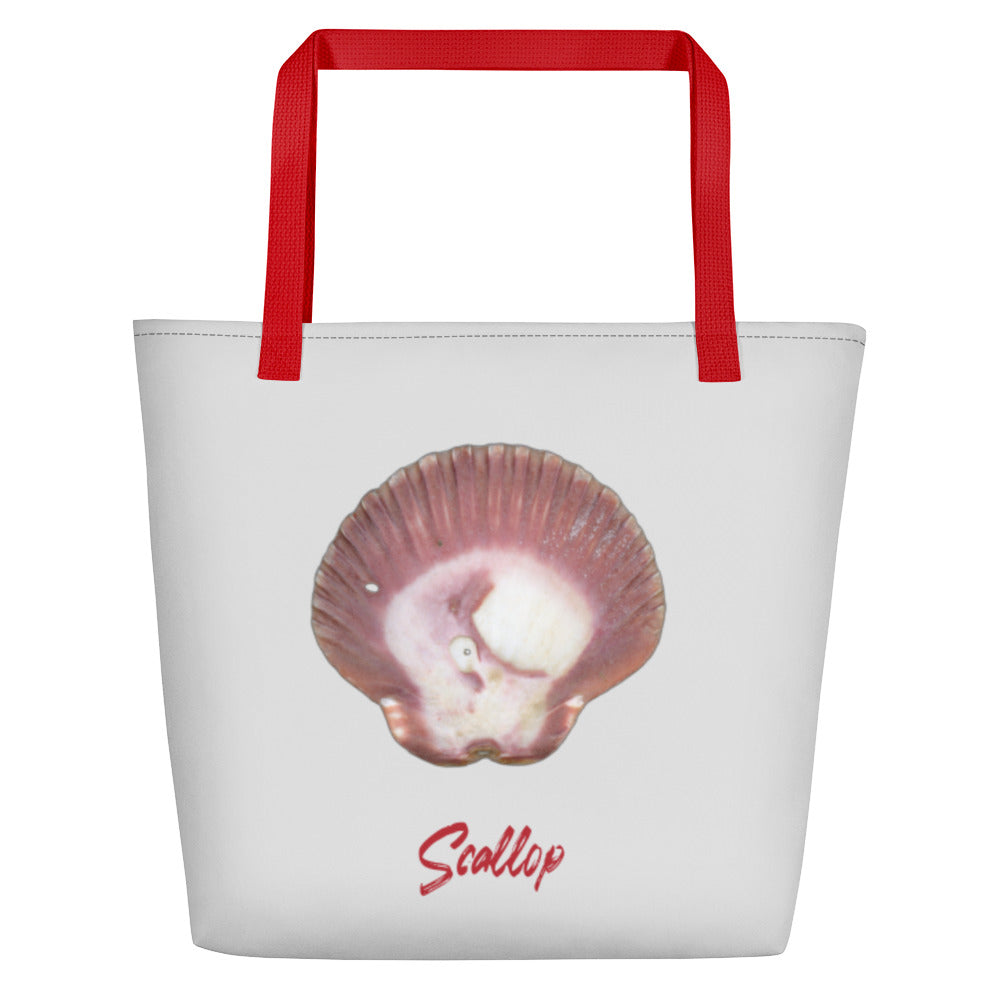 Scallop Shell Magenta | Tote Bag | Large | Silver