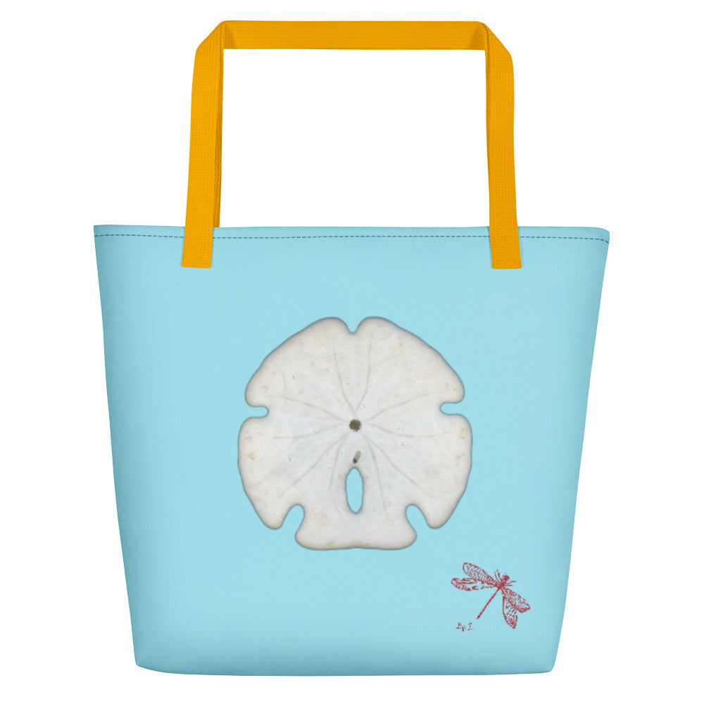 Arrowhead Sand Dollar Shell | Tote Bag | Large | Sky Blue