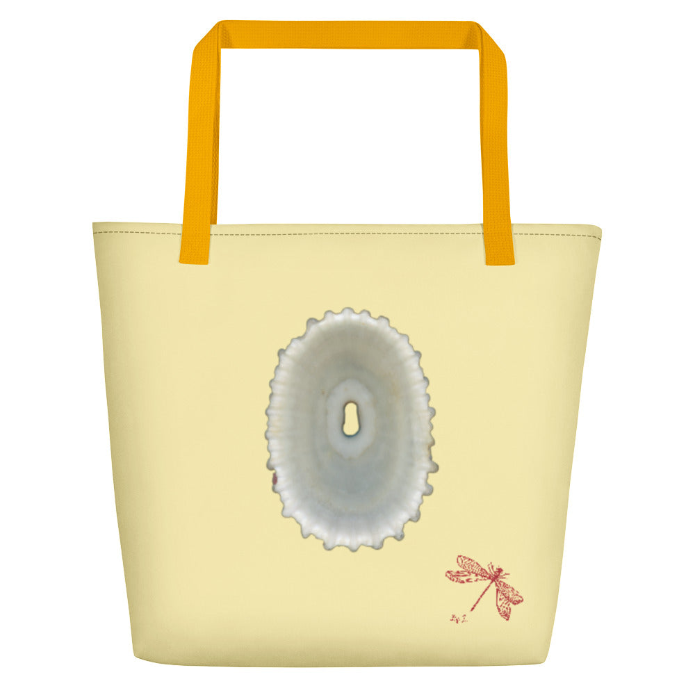 Keyhole Limpet Shell White | Tote Bag | Large | Sunshine