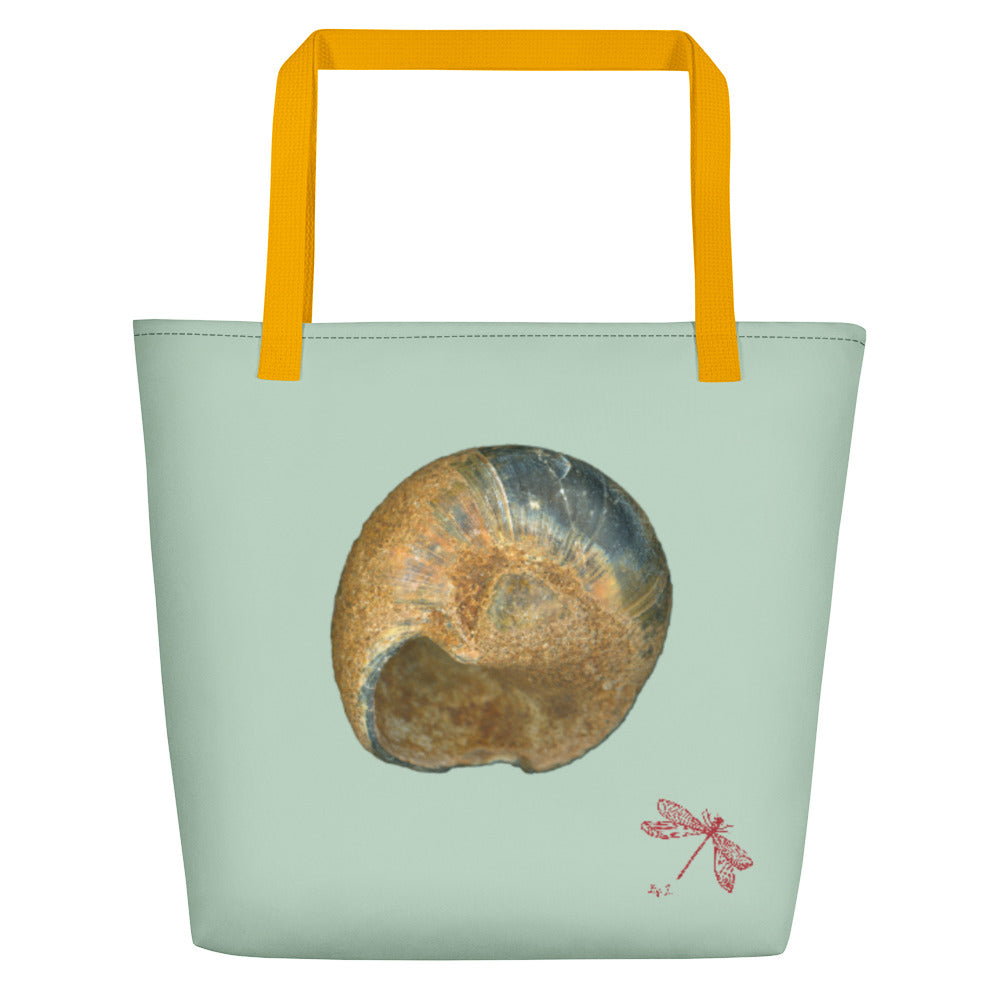 Moon Snail Shell Black & Rust | Tote Bag | Large | Sage