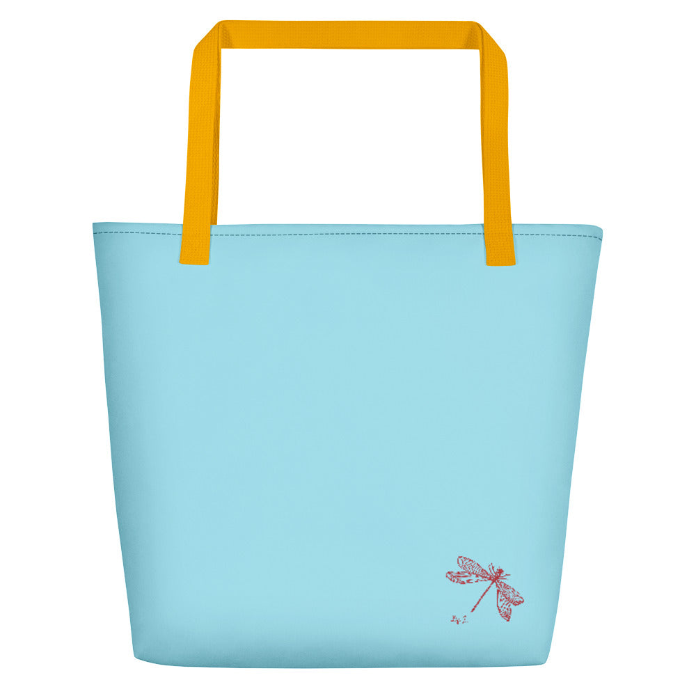 Hawkweed Flower Yellow | Tote Bag | Large | Sky Blue