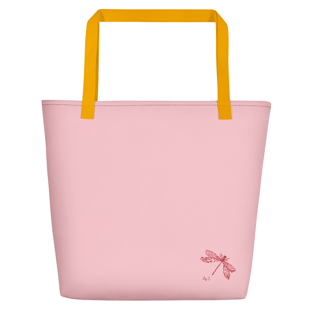 Balloon Flower Blue | Tote Bag | Large | Pink