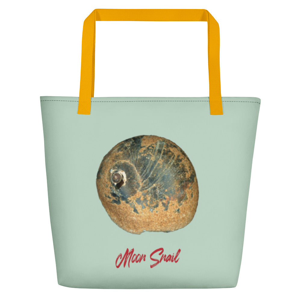 Moon Snail Shell Black & Rust | Tote Bag | Large | Sage