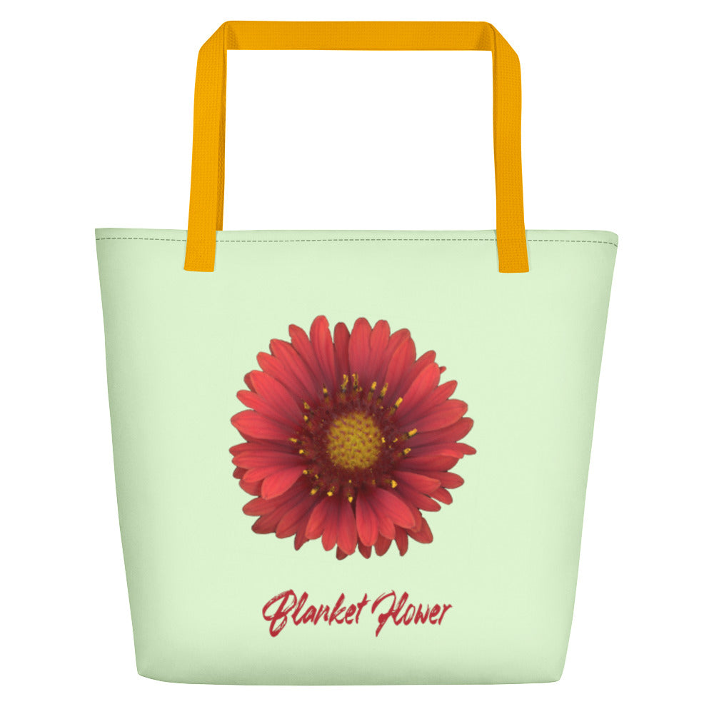 Blanket Flower Gaillardia Red | Tote Bag | Large | Sea Glass