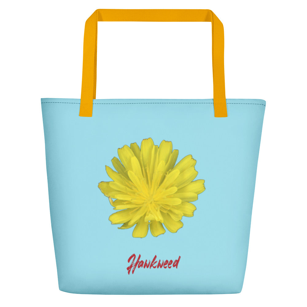 Hawkweed Flower Yellow | Tote Bag | Large | Sky Blue